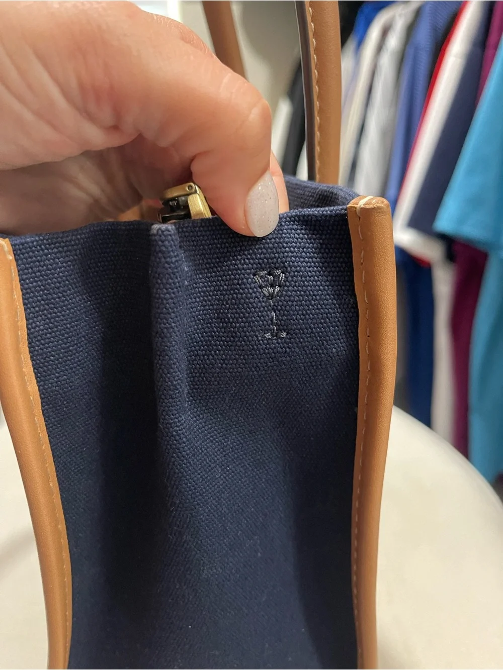 BRAND NEW NEVER USED Michael Kors Navy and Tan Women's Bag